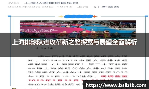 上海排球队进攻革新之路探索与展望全面解析
